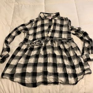 Plaid maternity top